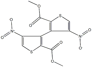 5,5'-methoxycarbonyl-3,3'-nitro-4,4'-bithiophene 구조식 이미지