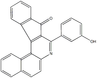 8-(3-hydroxyphenyl)-9H-benzo[f]indeno[2,1-c]quinolin-9-one Structure