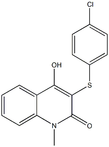 3-[(4-chlorophenyl)sulfanyl]-4-hydroxy-1-methyl-2(1H)-quinolinone Structure