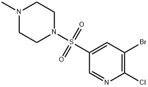 1-[(5-bromo-6-chloro-3-pyridinyl)sulfonyl]-4-methylpiperazine Structure