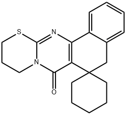 5,6,10,11-tetrahydrospiro(7H,9H-benzo[h][1,3]thiazino[2,3-b]quinazoline-6,1'-cyclohexane)-7-one 구조식 이미지