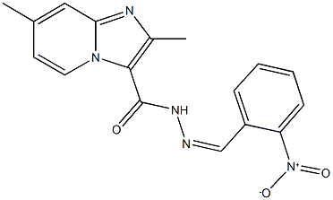 N'-{2-nitrobenzylidene}-2,7-dimethylimidazo[1,2-a]pyridine-3-carbohydrazide 구조식 이미지