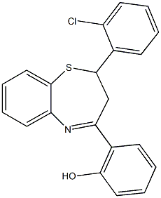 2-[2-(2-chlorophenyl)-2,3-dihydro-1,5-benzothiazepin-4-yl]phenol Structure