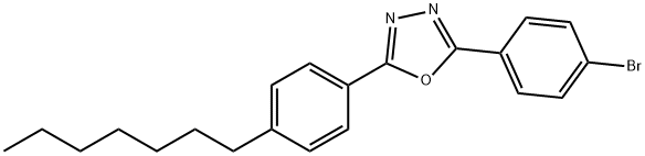 2-(4-bromophenyl)-5-(4-heptylphenyl)-1,3,4-oxadiazole Structure