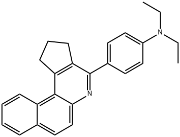 4-(2,3-dihydro-1H-benzo[f]cyclopenta[c]quinolin-4-yl)-N,N-diethylaniline 구조식 이미지