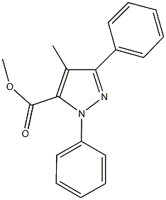 methyl 4-methyl-1,3-diphenyl-1H-pyrazole-5-carboxylate 구조식 이미지
