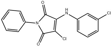 3-chloro-4-(3-chloroanilino)-1-phenyl-1H-pyrrole-2,5-dione Structure