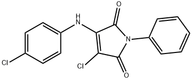 3-chloro-4-(4-chloroanilino)-1-phenyl-1H-pyrrole-2,5-dione Structure
