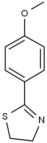 2-(4-methoxyphenyl)-4,5-dihydro-1,3-thiazole 구조식 이미지