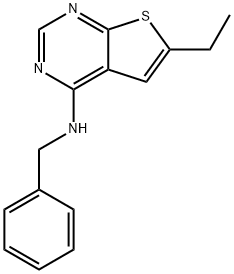 N-benzyl-6-ethylthieno[2,3-d]pyrimidin-4-amine 구조식 이미지