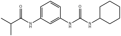 N-(3-{[(cyclohexylamino)carbonyl]amino}phenyl)-2-methylpropanamide 구조식 이미지