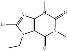 8-chloro-7-ethyl-1,3-dimethyl-3,7-dihydro-1H-purine-2,6-dione 구조식 이미지