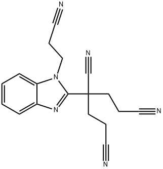 3-[1-(2-cyanoethyl)-1H-benzimidazol-2-yl]-1,3,5-pentanetricarbonitrile 구조식 이미지