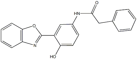 N-[3-(1,3-benzoxazol-2-yl)-4-hydroxyphenyl]-2-phenylacetamide 구조식 이미지