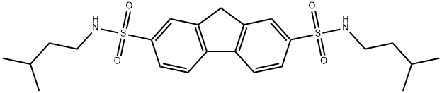 N~2~,N~7~-diisopentyl-9H-fluorene-2,7-disulfonamide Structure