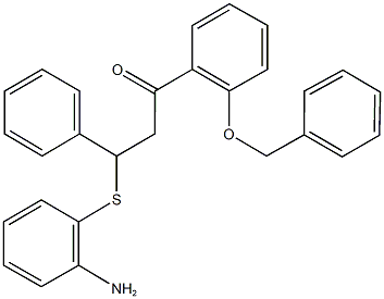 3-[(2-aminophenyl)sulfanyl]-1-[2-(benzyloxy)phenyl]-3-phenyl-1-propanone 구조식 이미지