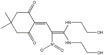 2-{3,3-bis[(2-hydroxyethyl)amino]-2-nitro-2-propenylidene}-5,5-dimethyl-1,3-cyclohexanedione 구조식 이미지