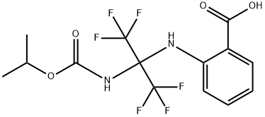 2-{[2,2,2-trifluoro-1-[(isopropoxycarbonyl)amino]-1-(trifluoromethyl)ethyl]amino}benzoic acid 구조식 이미지