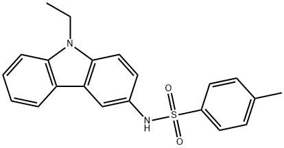 N-(9-ethyl-9H-carbazol-3-yl)-4-methylbenzenesulfonamide 구조식 이미지