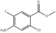 메틸4-아미노-2-클로로-5-요오도벤조에이트 구조식 이미지
