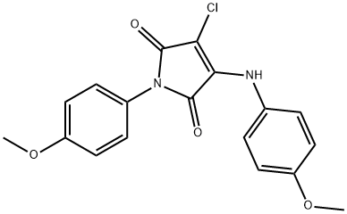 3-chloro-4-(4-methoxyanilino)-1-(4-methoxyphenyl)-1H-pyrrole-2,5-dione 구조식 이미지