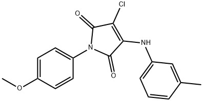 3-chloro-1-(4-methoxyphenyl)-4-(3-toluidino)-1H-pyrrole-2,5-dione Structure
