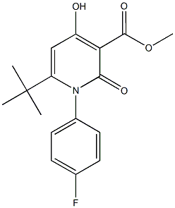 methyl 6-tert-butyl-1-(4-fluorophenyl)-4-hydroxy-2-oxo-1,2-dihydro-3-pyridinecarboxylate Structure