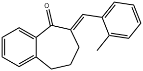 6-(2-methylbenzylidene)-6,7,8,9-tetrahydro-5H-benzo[a]cyclohepten-5-one Structure