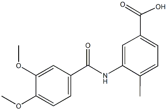 3-[(3,4-dimethoxybenzoyl)amino]-4-methylbenzoic acid Structure