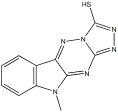 10-methyl-10H-[1,2,4]triazolo[4',3':2,3][1,2,4]triazino[5,6-b]indole-3-thiol Structure