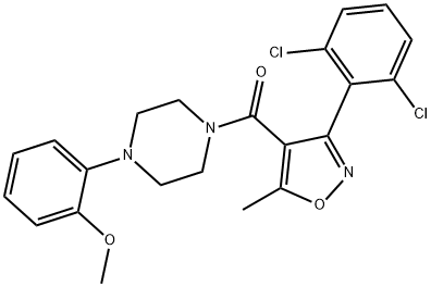 2-(4-{[3-(2,6-dichlorophenyl)-5-methyl-4-isoxazolyl]carbonyl}-1-piperazinyl)phenyl methyl ether Structure