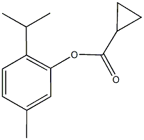 2-isopropyl-5-methylphenyl cyclopropanecarboxylate Structure