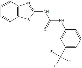 N-(1,3-benzothiazol-2-yl)-N'-[3-(trifluoromethyl)phenyl]urea 구조식 이미지