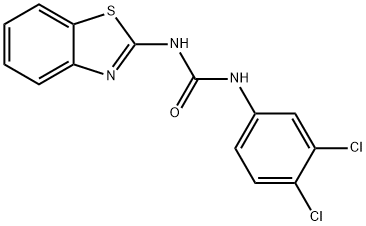 N-(1,3-benzothiazol-2-yl)-N'-(3,4-dichlorophenyl)urea 구조식 이미지