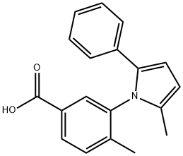 4-methyl-3-(2-methyl-5-phenyl-1H-pyrrol-1-yl)benzoic acid Structure