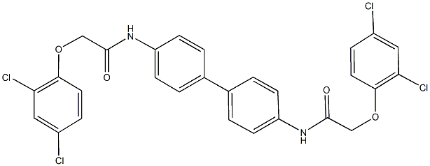 2-(2,4-dichlorophenoxy)-N-(4'-{[(2,4-dichlorophenoxy)acetyl]amino}[1,1'-biphenyl]-4-yl)acetamide 구조식 이미지