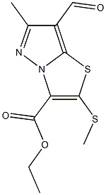 ethyl 7-formyl-6-methyl-2-(methylsulfanyl)pyrazolo[5,1-b][1,3]thiazole-3-carboxylate Structure