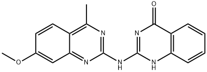 2-[(7-methoxy-4-methyl-2-quinazolinyl)amino]-4-quinazolinol Structure