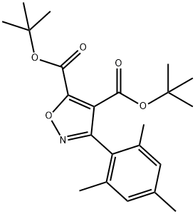 di(tert-butyl) 3-mesityl-4,5-isoxazoledicarboxylate Structure