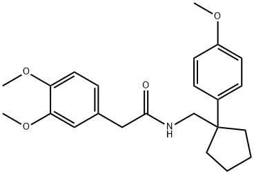 2-(3,4-dimethoxyphenyl)-N-{[1-(4-methoxyphenyl)cyclopentyl]methyl}acetamide Structure