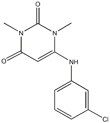 6-(3-chloroanilino)-1,3-dimethyl-2,4(1H,3H)-pyrimidinedione 구조식 이미지