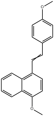 1-methoxy-4-[2-(4-methoxyphenyl)vinyl]naphthalene 구조식 이미지