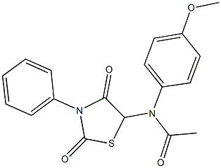 N-(2,4-dioxo-3-phenyl-1,3-thiazolidin-5-yl)-N-(4-methoxyphenyl)acetamide Structure