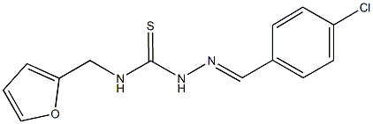4-chlorobenzaldehyde N-(2-furylmethyl)thiosemicarbazone Structure