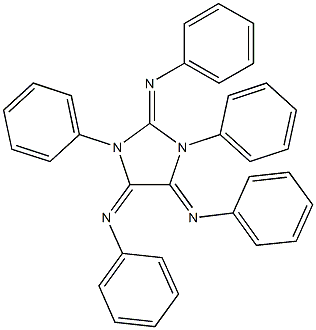 N-[1,3-diphenyl-4,5-bis(phenylimino)imidazolidin-2-ylidene]aniline 구조식 이미지