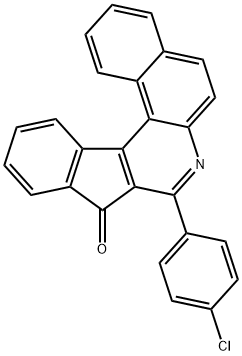 8-(4-chlorophenyl)-9H-benzo[f]indeno[2,1-c]quinolin-9-one Structure