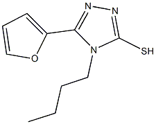 4-butyl-5-(2-furyl)-4H-1,2,4-triazole-3-thiol Structure