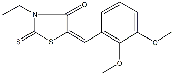 5-(2,3-dimethoxybenzylidene)-3-ethyl-2-thioxo-1,3-thiazolidin-4-one 구조식 이미지