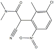 2-{3-chloro-6-nitro-2-methylphenyl}-2-cyano-N,N-dimethylacetamide Structure