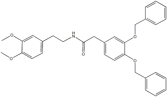 2-[3,4-bis(benzyloxy)phenyl]-N-[2-(3,4-dimethoxyphenyl)ethyl]acetamide Structure